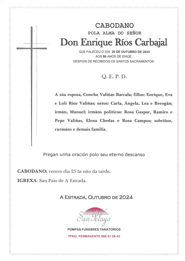 ANIV. ENRIQUE RIOS CARBAJAL 25/10/2024