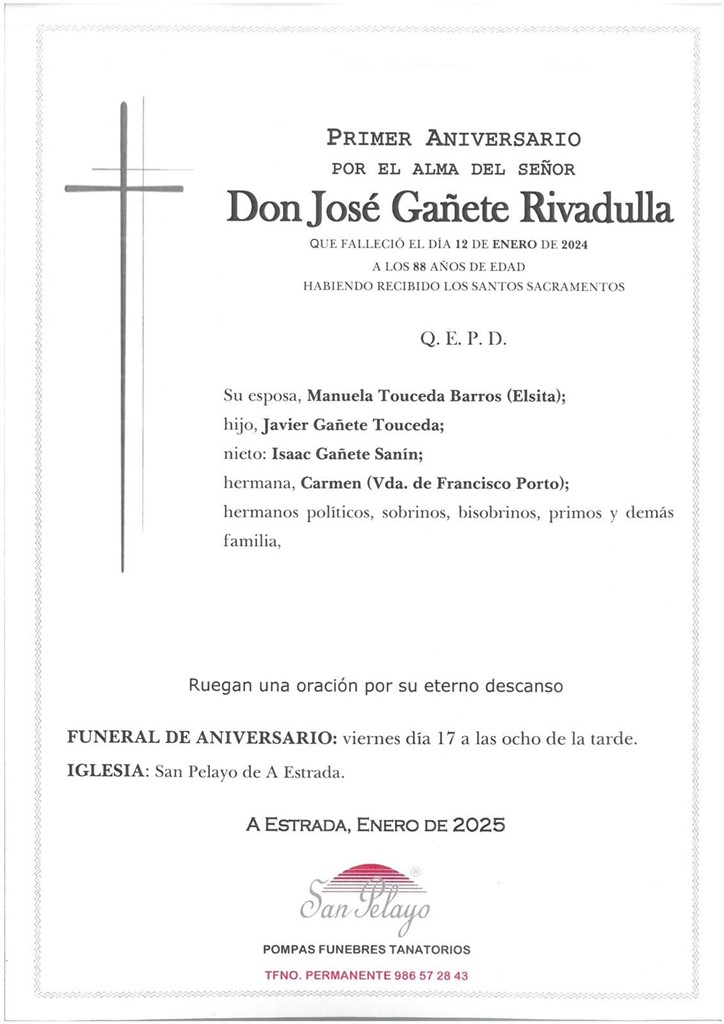 ANIV: JOSE GAÑETE RIVADULLA 17/01/25