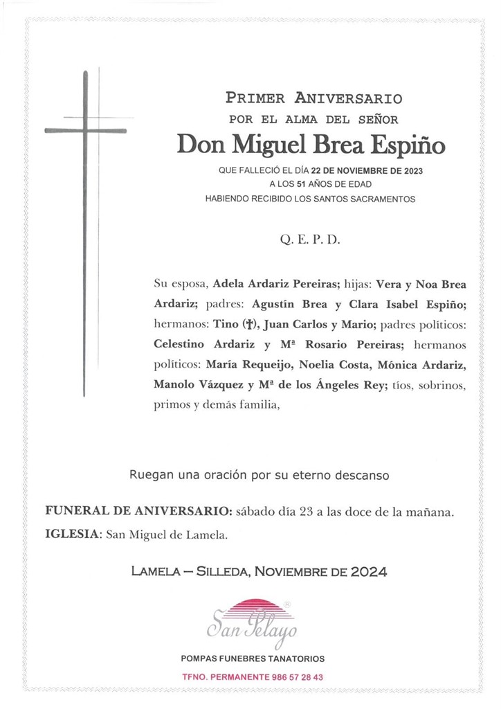 ANIV. MIGUEL BREA ESPIÑO 23/11/2024